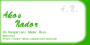 akos nador business card